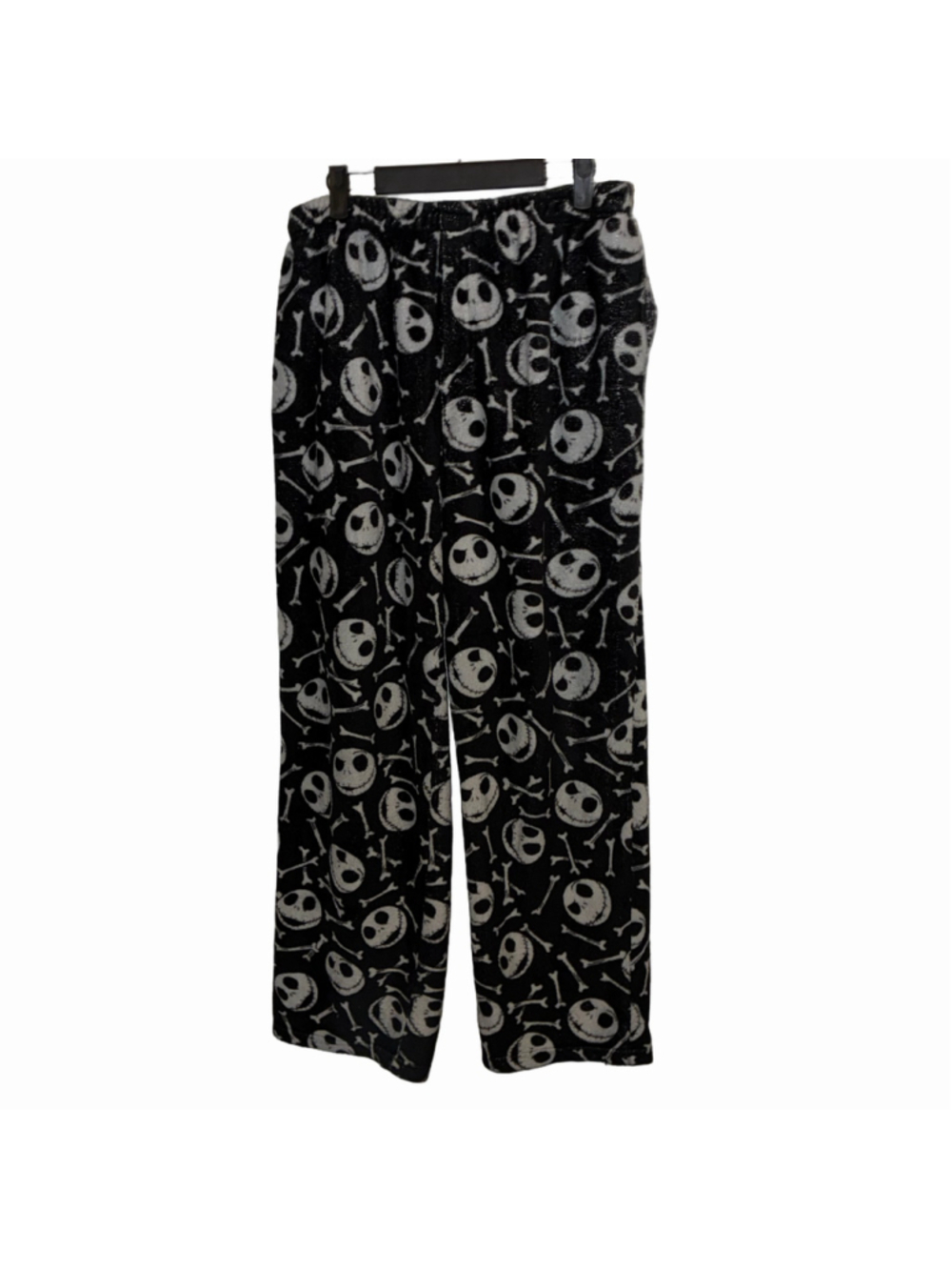 Women's Disney Nightmare Before Christmas Pajama Pants Black White Size L